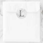 Persoonlijk Monogram en Naam Ronde Sticker (Tas)