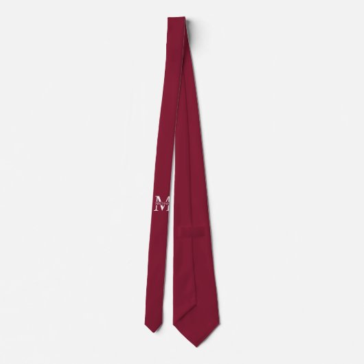 Persoonlijk monogram en naam stropdas (Achterkant)