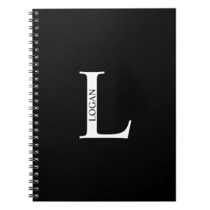 Persoonlijk monogram- en naamnotitieboek notitieboek