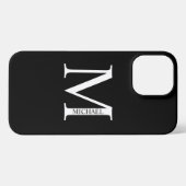 Persoonlijk Monogram- en Name iPhone Case Hoesje (Achterkant horizontaal)