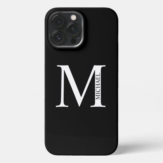Persoonlijk Monogram- en Name iPhone Case Hoesje (Achterkant)