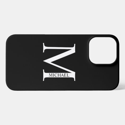 Persoonlijk Monogram- en Name iPhone Case iPhone Hoesje (Achterkant horizontaal)