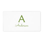 Persoonlijk monogram etiket (Voorkant)