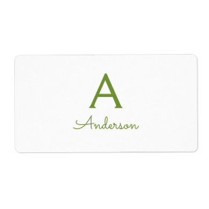 Persoonlijk monogram etiket