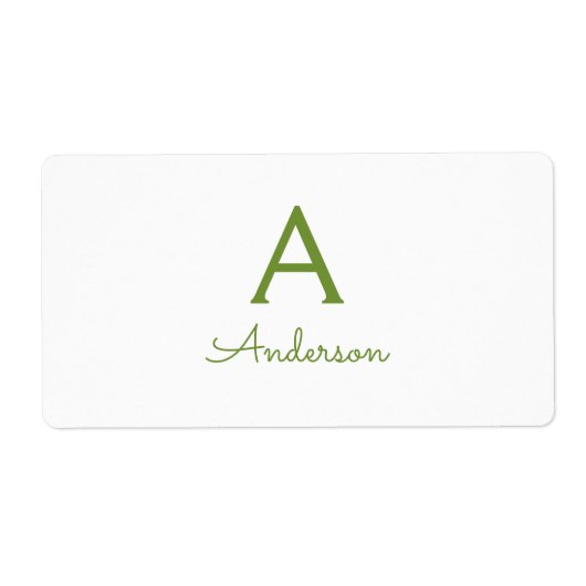 Persoonlijk monogram etiket (Voorkant)