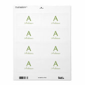 Persoonlijk monogram etiket (Full Sheet)
