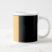 Persoonlijk Monogram F Bloem Zwart Grote Koffiekop (Rechts)