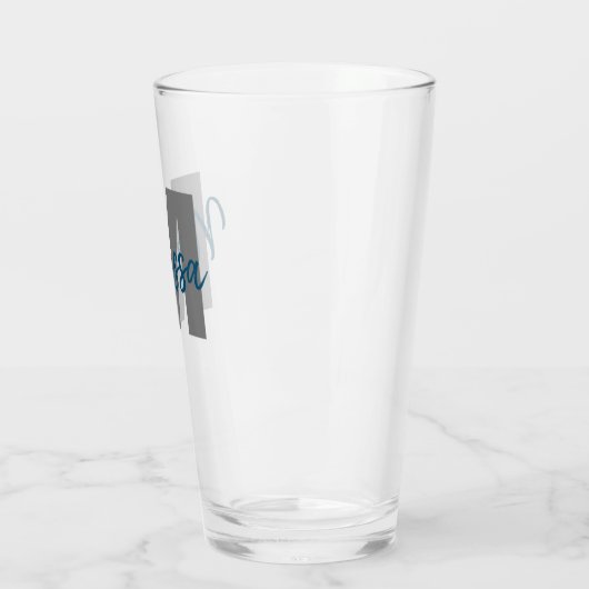 Persoonlijk monogram glas (Links)