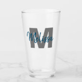 Persoonlijk monogram glas (Voorkant)