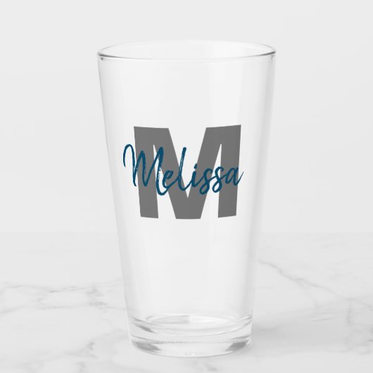 Persoonlijk monogram glas (Voorkant)