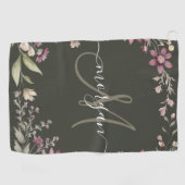 Persoonlijk monogram golfhanddoek (Horizontaal)