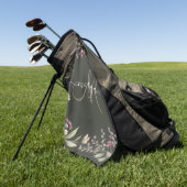 Persoonlijk monogram golfhanddoek (Groen)