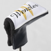 Persoonlijk monogram golfheadcover (3/4 voorkant)