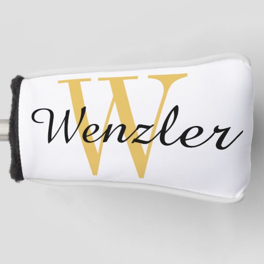 Persoonlijk monogram golfheadcover (Voorkant)
