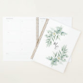 Persoonlijk monogram groen blad planner (Display)