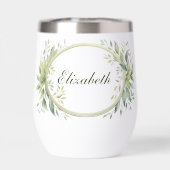 Persoonlijk monogram groen bruidsmeisje cadeau (Achterkant)