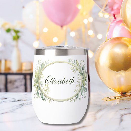 Persoonlijk monogram groen bruidsmeisje cadeau