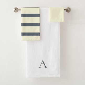 Persoonlijk Monogram Groen & Geel Bad Handdoek