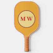 Persoonlijk monogram herfst kleuren schema pickleball paddle (Voorkant)