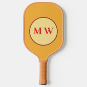 Persoonlijk monogram herfst kleuren schema pickleball paddle (Achterkant)