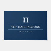Persoonlijk Monogram Housewarming Cadeau Marinebla Deurmat (Voorkant)