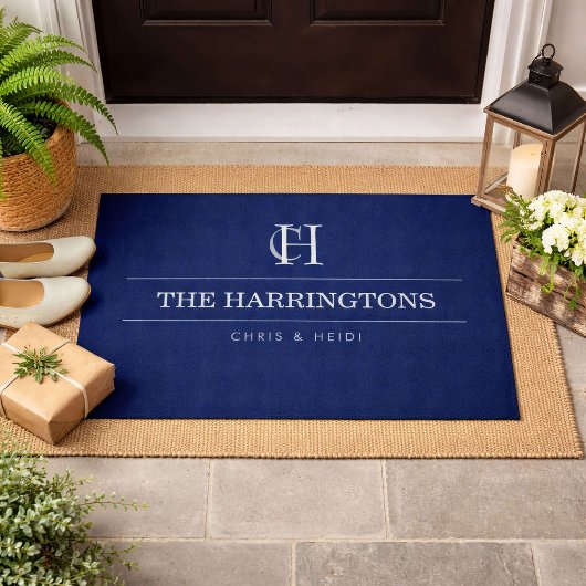 Persoonlijk Monogram Housewarming Cadeau Marinebla Deurmat