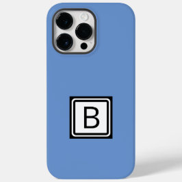 Persoonlijk monogram in zwarte dubbele doos op bla Case-Mate iPhone 14 pro max hoesje
