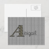 Persoonlijk monogram initiaal A Hydrangeabloem Briefkaart (Voorkant / Achterkant)