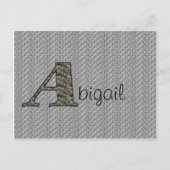 Persoonlijk monogram initiaal A Hydrangeabloem Briefkaart (Voorkant)