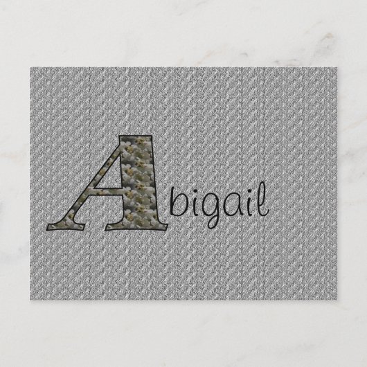 Persoonlijk monogram initiaal A Hydrangeabloem Briefkaart (Voorkant)