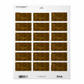 Persoonlijk monogram Initiaal B Gouden Pioen Bloem Etiket (Full Sheet)