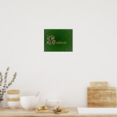 Persoonlijk Monogram Initiaal B Madeliefjes Bloemk Poster (Keuken)