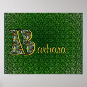 Persoonlijk Monogram Initiaal B Madeliefjes Bloemk Poster