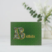 Persoonlijk Monogram Initiaal B Madeliefjes Kunst Briefkaart (Staand voorkant)