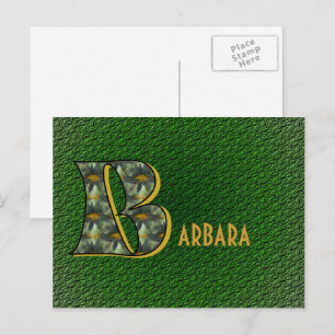 Persoonlijk Monogram Initiaal B Madeliefjes Kunst Briefkaart
