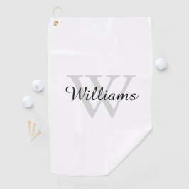 Persoonlijk monogram initiaal en naam golfhanddoek