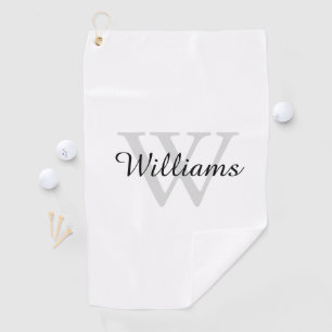 Persoonlijk monogram initiaal en naam golfhanddoek