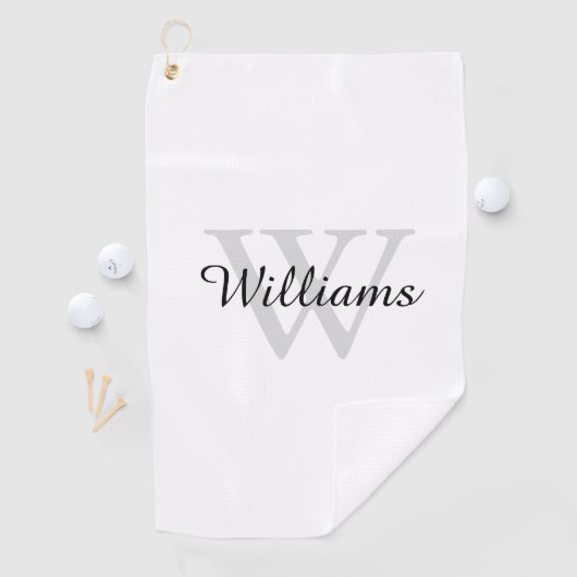 Persoonlijk monogram initiaal en naam golfhanddoek (Insitu)