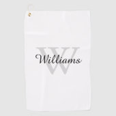 Persoonlijk monogram initiaal en naam golfhanddoek (Voorkant)