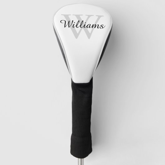 Persoonlijk monogram initiaal en naam golfheadcover (Voorkant)