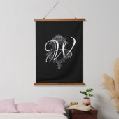 Persoonlijk monogram initiaal hangend wandkleed (Slaapkamer)