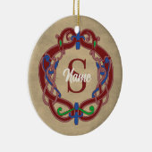 Persoonlijk monogram initiaal Keltisch ontwerp Keramisch Ornament (Rechts)