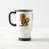 Persoonlijk monogram initiaal N gouden pioen Reisbeker (Links)