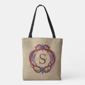 Persoonlijk monogram initiaal naam Keltisch ontwer Tote Bag (Achterkant)