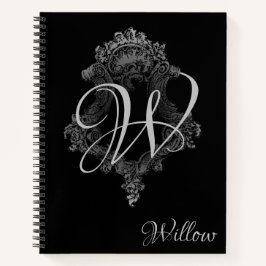 Persoonlijk monogram initiaal notitieboek