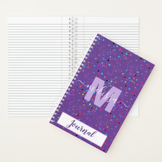 Persoonlijk monogram journaal notitieboek (Binnen)