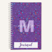 Persoonlijk monogram journaal notitieboek (Voorkant)