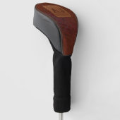 Persoonlijk Monogram Klassieke Leren Stijl Golfheadcover (Schuin)