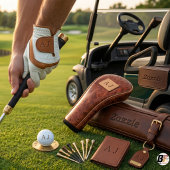 Persoonlijk Monogram Klassieke Leren Stijl Golfheadcover