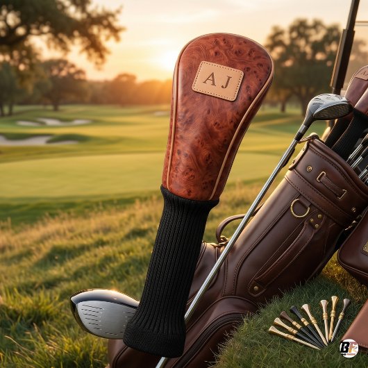 Persoonlijk Monogram Klassieke Leren Stijl Golfheadcover